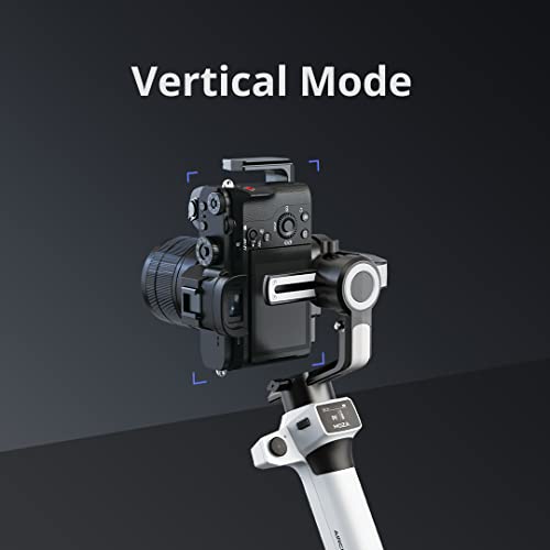 Moza Aircross S Gimbal Stabilizer 3-Axis Handheld Stabilizer For Mobile Phone Dslr Cameras Dual Camera Mount Quick Switch Stay On Vertical Mode Timelapse Auto-Tuning Dolly Zoom With 4Lb Payload - Grey Amazon.in: Electronics - Image 4