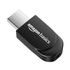 Amazon Basics 2 in 1 Bluetooth 5.0 Transmitter Receiver | 3.5mm Stereo Audio Adapter with Mic | Portable Design | Driverless Plug and Play | Easy Slide Switch Mode | 10m Range  Amazon.in: Electronics