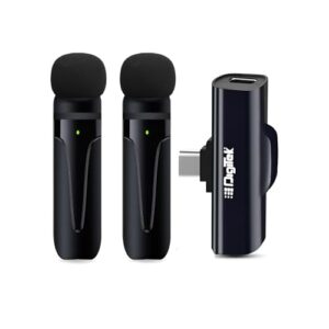 Digitek (DWM 003 Wireless Microphone with Receiver Set, 2 Mics + 1 Receiver, Type C Connector, 4 Hours Continuous Use, 10m Wireless Range, Suitable for Vlog, YouTube, Live Streaming, Video Recording  Amazon.in: Electronics