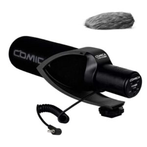 comica CVM-V30 PRO Camera Microphone Electric Super-Cardioid Directional Condenser Shotgun Video Microphone for Canon Nikon Sony Panasonic DSLR Camera with 3.5mm Jack (Black)  Amazon.in: Electronics