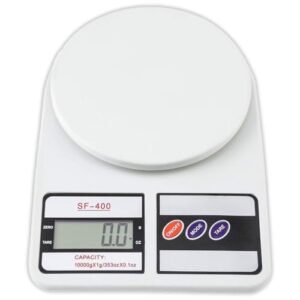 Btag SF-400 Digital Kitchen Weighing Scale | 10Kg x 1g Precision | Food Scale with LCD Display for Cooking, Baking, Meal Prep & Healthy Diet | Compact Electronic Weight Machine for Home Use.(White)  Amazon.in: Home & Kitchen