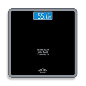 Hoffen (Made In India) Thick Tempered Glass Digital Electronic LCD Personal Body Weight Machine for Body Weight Fitness (HO-18-Black) with Two Years Warranty  Amazon.in: Health & Personal Care