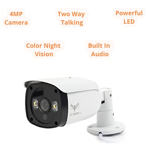Buy JK Vision 4MP CCTV IP Camera Full Set, 8 Bullet, 8 Channel NVR, 8 Port JK Vision POE, 2TB Hard Disk, Cat6 Cable 100 Meter, 16 RJ45 Connector Compatible with J.K.Vision RJ45 Online at Low Prices in India - Amazon.in - Image 2
