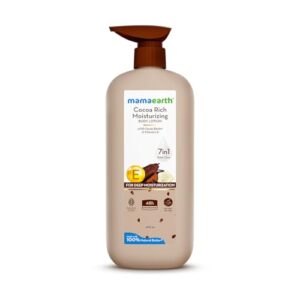 Buy Mamaearth Cocoa Rich Moisturizing Body Lotion with Cocoa Butter & VitaminE for Deep 48H Moisturization 400ml For Very Dry Skin | 7in1 Total Care Benefits | 100% Natural Butter | Non-Greasy Smooth Skin Online at Low Prices in India - Amazon.in