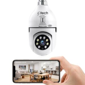 Buy IFITech 1296p (3MP) Full HD Smart Wi-Fi CCTV Home Security Camera | 360° with Pan Tilt Bulb Camera | View & Talk | 256GB SD Card Support (Not Included) | Perfect for Home, Office Monitoring Online at Low Prices in India - Amazon.in