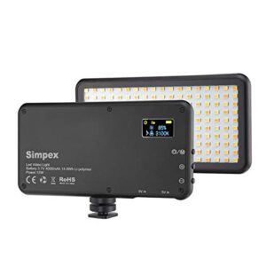 Simpex LED 180 with Build in Battery. Portable LED Video Light with Color Temperature 3200k-560k. Mobile LED Video Light  Amazon.in: Electronics