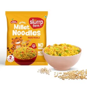 Slurrp Farm No Maida, No MSG Instant Noodles | Magic Masala | Not Fried, Millet Noodles, 60g  Amazon.in: Grocery & Gourmet Foods
