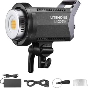 Godox Litemons LA200Bi LED Video Light, 2800K-6500K, Bowens Mount, CRI 96+ TLCI 97+, 11 FX Effect,0-100% Dimming, APP Control, for Film Shooting, Wedding, Live Broadcast, Portrait  Amazon.in: Electronics
