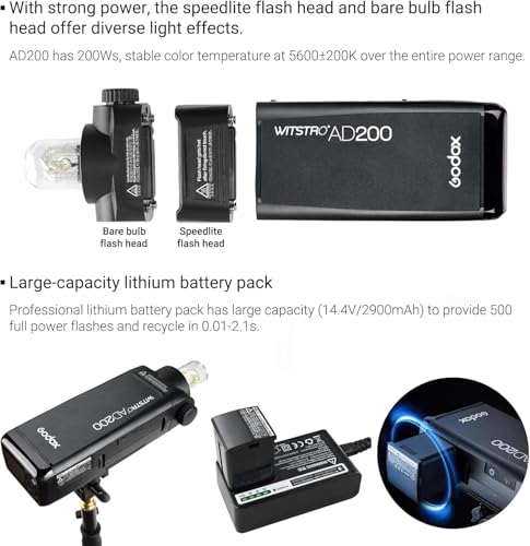 GODOX AD 200 Pocket Flash, Black Amazon.in: Electronics - Image 7