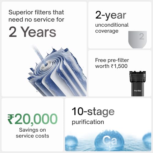 Native by Urban Company M1 RO+UV+Copper+Alkaline+Mineraliser | 10-Stage Water Purifier | No Service for 2 Years | India's Only 2-year Unconditional Warranty | 8L Storage Amazon.in: Home & Kitchen - Image 3