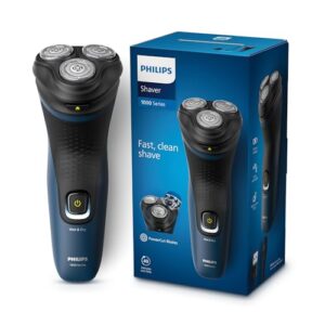 Philips Electric Shaver for Men | ComfortCut Blades | Wet and Dry Shave | 3D Flex Heads | 27 Self Sharpening Blades | Cordless | Waterproof | One Toch Open | 2 Year Warranty | S1151/03,Blue  Amazon.in: Health & Personal Care