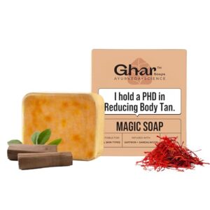 Buy Ghar Soaps Sandalwood & Saffron Magic Soaps For Bath (100 Gms Pack Of 1) | Paraben Free | Chandan & Kesar Bath Soap | Handmade Soaps For Glowing | Skin Brightening Soap For Men & Women Online at Low Prices in India - Amazon.in