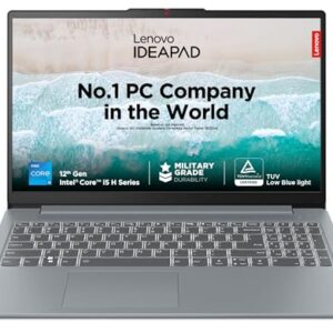 Lenovo IdeaPad Slim 3, 12th Gen Intel Core i5-12450H (16GB LPDDR5, 512GB SSD), Anti-glare, FHD 15.6"(39.6cm), Win 11, Office Home 2024, Arctic Grey, 1.62Kg, 83ER00MDIN, Thin & Light, Backlit KB Laptop  Amazon.in: Electronics