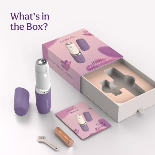 CARESMITH Bloom Facial Shaver | Women's Face Hair Remover | Upper Lip, Chin & Cheeks | Hypoallergenic Blades | 1 AA Battery Included, Purple Amazon.in: Health & Personal Care - Image 8