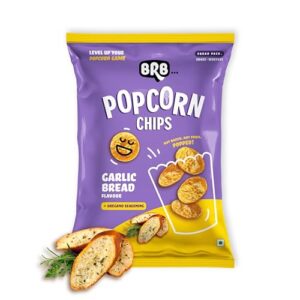 BRB Corn Popped Chips | Garlic Bread Flavour | Not Fried, Not Baked | 30% Less Oil, No Palm Oil, Healthy Snack | 48g/51g Pack (weight may vary)  Amazon.in: Grocery & Gourmet Foods