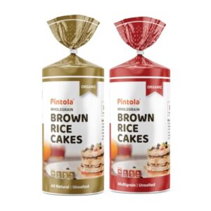 Pintola Organic Wholegrain Brown Rice Cakes Combo Pack (All Natural) (Multigrain and Unsalted) (130 g x 2)  Amazon.in: Grocery & Gourmet Foods