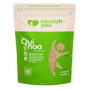 Nourish You Premium White Quinoa Seeds 1Kg | Gluten-Free | Saponin Free | High Protein & Fiber | Diet Food for Weight Management | Certified Grain | 100% Wholegrain Breakfast Cereal for Weight Management  Amazon.in: Grocery & Gourmet Foods