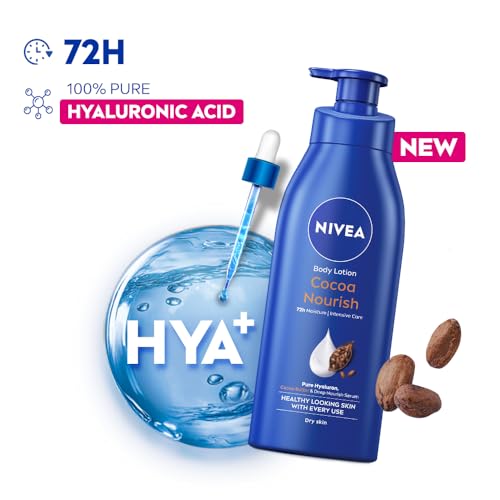 NIVEA Cocoa Nourish 400ml Body Lotion with Deep Moisture Serum| 72 H Moisturization | With Cocoa Butter & Coconut Oil | Non Greasy & Healthy Looking Skin |For Very Dry Skin Amazon.in: Fashion - Image 2