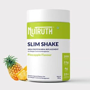 NUTRUTH High Protein Meal Replacement Slim Shake for Weight Management (Pineapple, 500 Gram) Amazon.in: Health & Personal Care