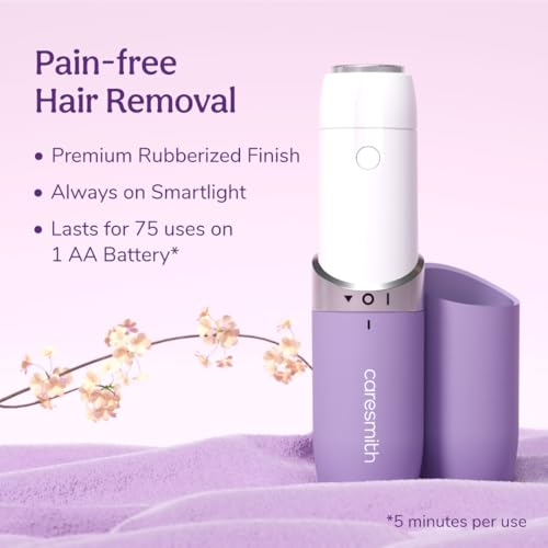 CARESMITH Bloom Facial Shaver | Women's Face Hair Remover | Upper Lip, Chin & Cheeks | Hypoallergenic Blades | 1 AA Battery Included, Purple Amazon.in: Health & Personal Care - Image 2