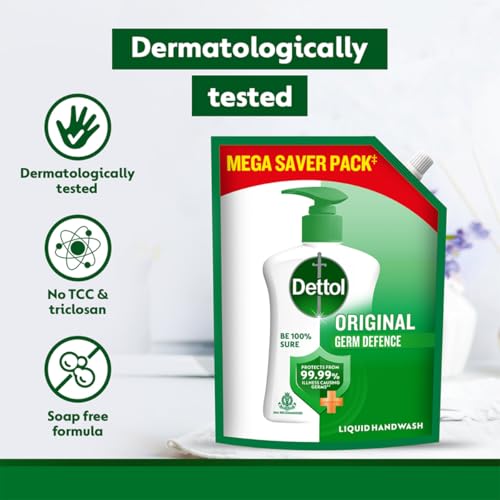 Dettol Liquid Handwash Refill - Original Hand Wash- 1350ml | Germ Defence Formula | 10x Better Germ Protection Amazon.in: Beauty - Image 4