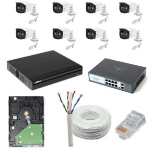 Buy JK Vision 4MP CCTV IP Camera Full Set, 8 Bullet, 8 Channel NVR, 8 Port JK Vision POE, 2TB Hard Disk, Cat6 Cable 100 Meter, 16 RJ45 Connector Compatible with J.K.Vision RJ45 Online at Low Prices in India - Amazon.in