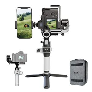 Moza Aircross S Gimbal Stabilizer 3-Axis Handheld Stabilizer For Mobile Phone Dslr Cameras Dual Camera Mount Quick Switch Stay On Vertical Mode Timelapse Auto-Tuning Dolly Zoom With 4Lb Payload - Grey  Amazon.in: Electronics
