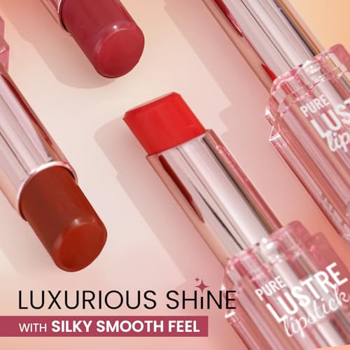 Buy Swiss Beauty Pure Lustre Lipstick | High Shine Finish | Smooth Glide | With Olive Oil & Vitamin E | Hydrating | Shade- True Nude, 3.8gm Online at Low Prices in India - Amazon.in - Image 3