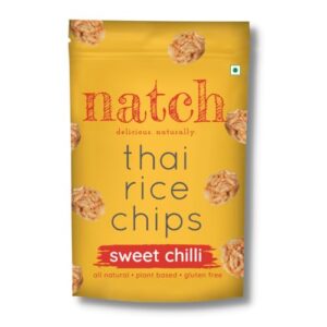 Natch Thai Sticky Rice Chips, 100% All Natural, Vegan, Gluten Free, No Artificial Preservatives, Trans Fat Free, Low Calorie, Sweet Chilli Flavour, 100g each (Pack of 1)  Amazon.in: Grocery & Gourmet Foods