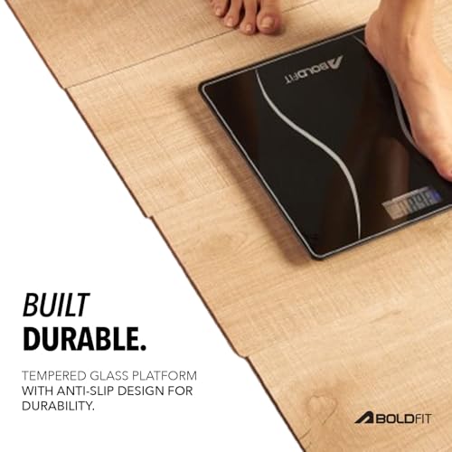 Boldfit Weight Machine for Home Digital Weighing Machine for Human Body with LCD Display Max Weight Capacity 180Kgs (Batteries Not Included) – Bathroom Scale for Home Amazon.in: Health & Personal Care - Image 5