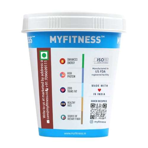 MYFITNESS Peanut Butter Chocolate Spread Crispy 510g | 21g Protein & 8g Fiber | Tasty & Healthy Nut Butter Spread for Breakfast & Snacks | Cholesterol Free | Zero Trans Fat | 100% Pure Roasted Nuts Amazon.in: Grocery & Gourmet Foods - Image 6