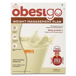 Obesigo BLCD Weight Management Plan 350gm (Vanilla Flavor, 7 Sachets of 50gm)  Amazon.in: Home & Kitchen