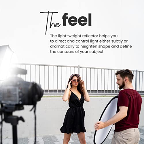 Digitek (DRB 5-1) Camera Reflector 45-inch /110 cm 5 in 1 Collapsible Multi-Disc Light with Bag - Translucent, Silver, Gold, White and Black for Studio Photography Amazon.in: Electronics - Image 4