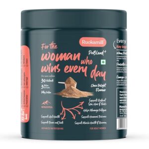 Buy Ruokamill Women High Protein Nutrition Mix | Supports Hormones, Weight management, Skin, Hair & Nail health | 30 Nutrients, 14g Protein, Plant Collagen, Biotin | Zero Added Sugar | (400g, Chocolate) Online at Low Prices in India - Amazon.in