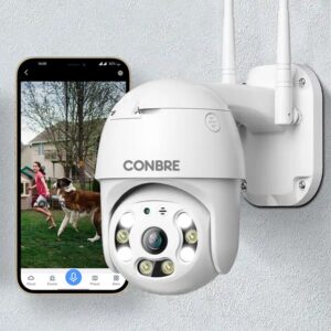 Buy Conbre UltraXR 2MP Outdoor Smart WiFi Wireless IP CCTV Security Camera | Colored Night Vision | 2-Way Audio | Motion Track | Cruise Mode | Support 128 GB Micro SD Card Slot Online at Low Prices in India - Amazon.in