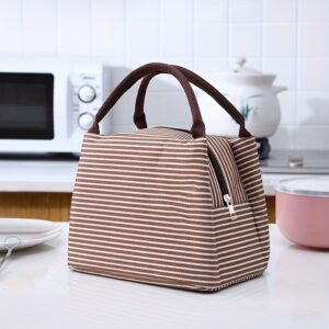Striped Lunch Bag For Bento Box
