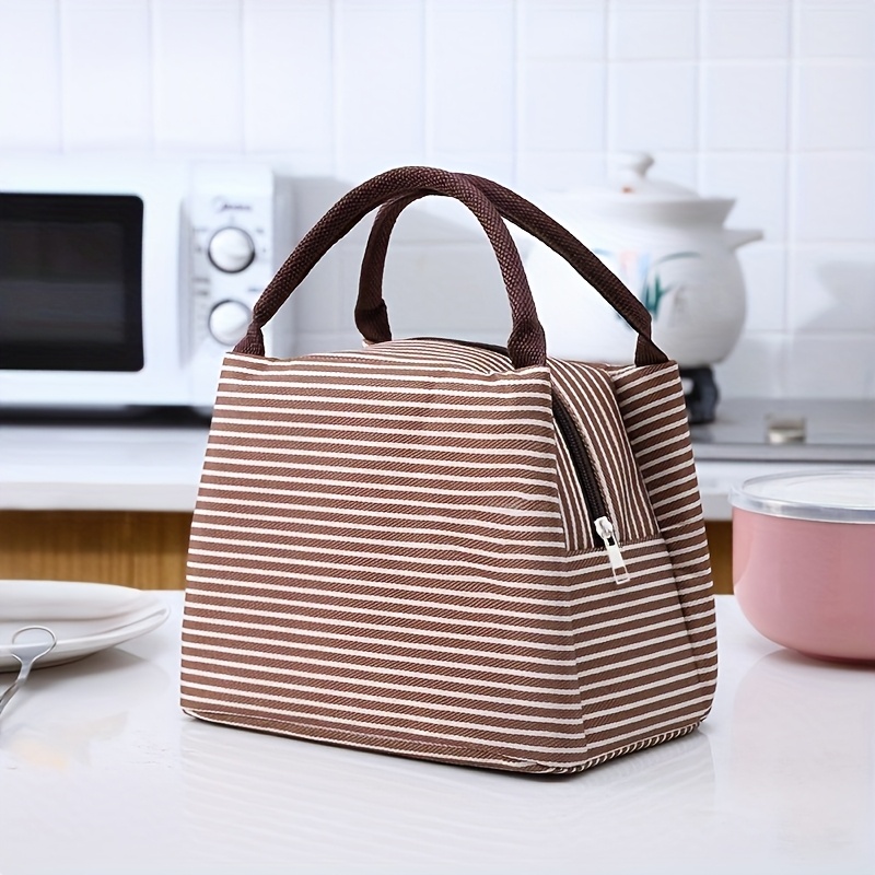 Striped Lunch Bag For Bento Box