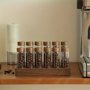 12Pcs Set Of Glass Coffee Beans And Coffee Bean Storage