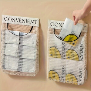 Wall-Mounted Mesh Organizer Bag