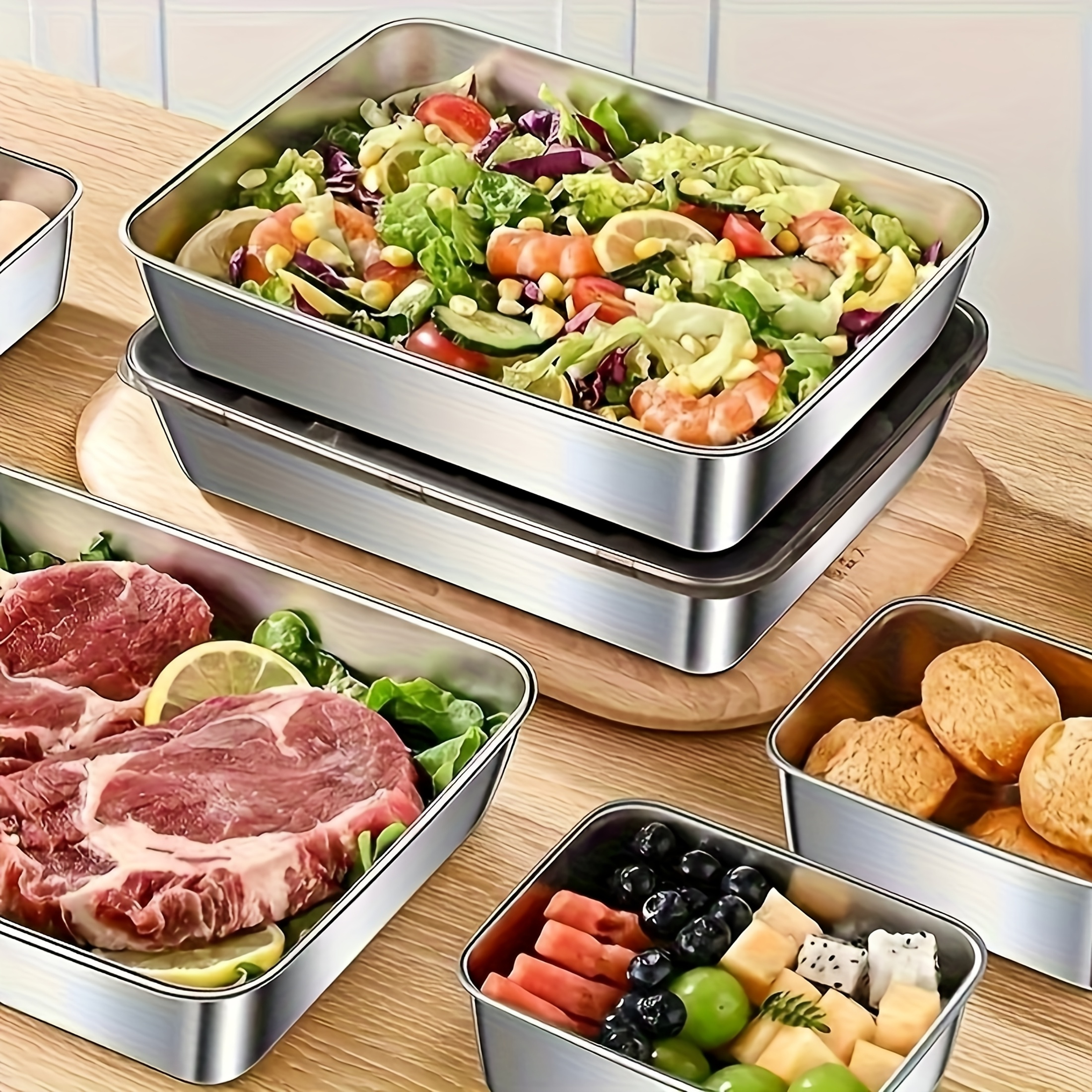 Buy 3 Get 2 Free: 5 Premium Stainless Steel Reusable