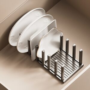 1Pc Of Space Aluminum Vertical Dish Rack