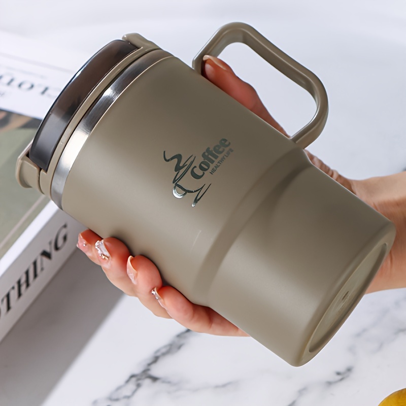 1Pc Stainless Steel Insulated Coffee Mug 19.3 Oz With Lid