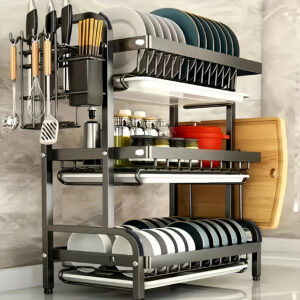 3 Tier Dish Drying Rack For Kitchen Counter