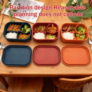 1Pc Microwave-Safe Silicone Bento Box