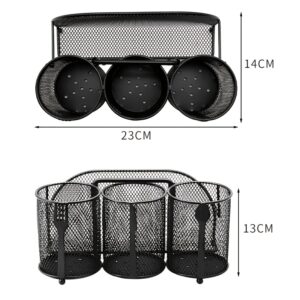 1Pc Varnished Iron Cutlery Organizer