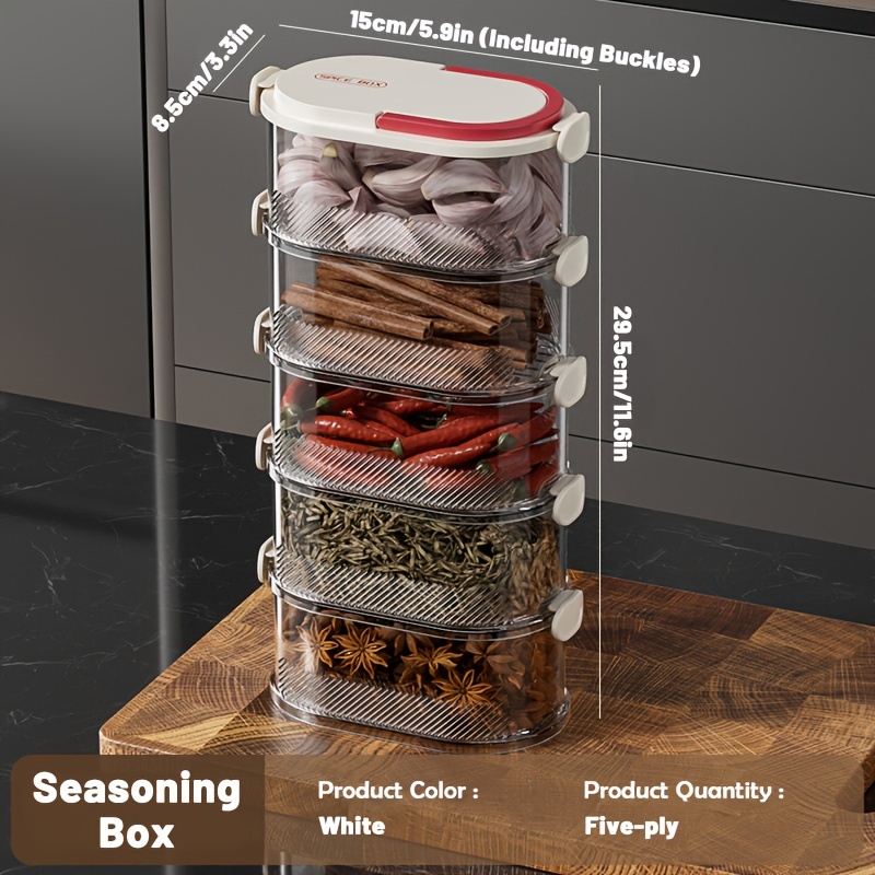 Vehhe 3-Tier & 5-Tier Stackable Spice Organizer