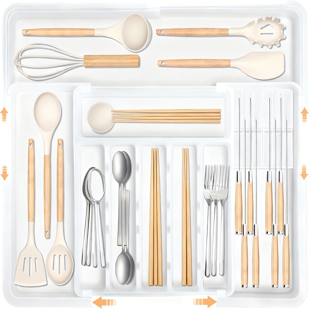 9-Section Expandable Utensil Organizer