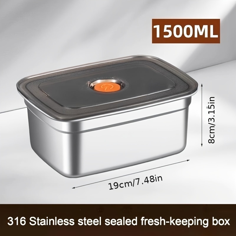 5Pcs Stainless Steel Food Storage Containers Set