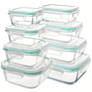 16Pcs Of Sealed Lid Food Storage Container Glass