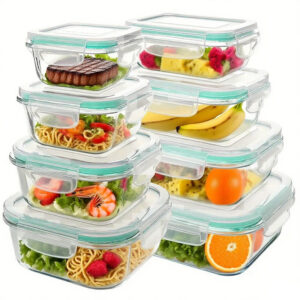 16Pcs Glass Food Storage Containers With Airtight Leakproof Lids
